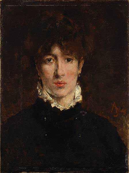 Alfred Stevens A portrait of Sarah Bernhardt oil painting image